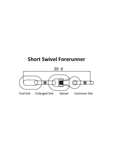 Короткий проміжний вертлюг для якірного ланцюга  (Short Swivel Forerunner)